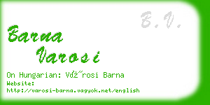 barna varosi business card